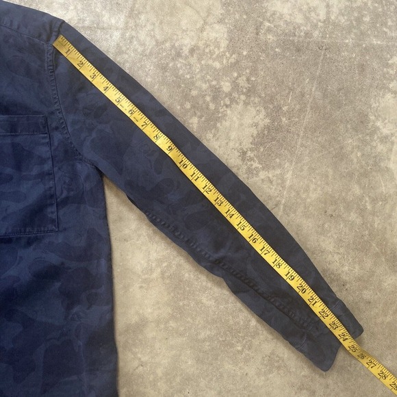 Farah Shirt Womens Size XS Blue Overshirt Button Up Casual Heavyweight‎ Camo - Picture 3 of 11